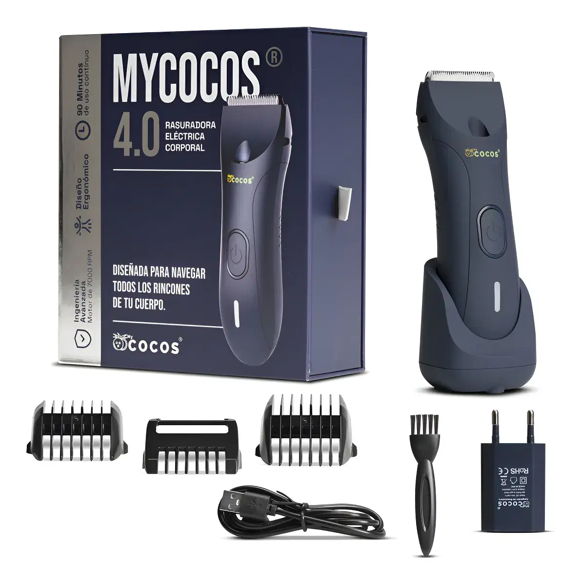Rasuradora Corporal Masculina Mycocos® 4.0 Azul